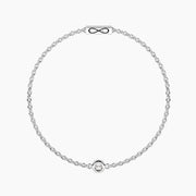 Kidult Bracciale infinity con diamante lab-grown